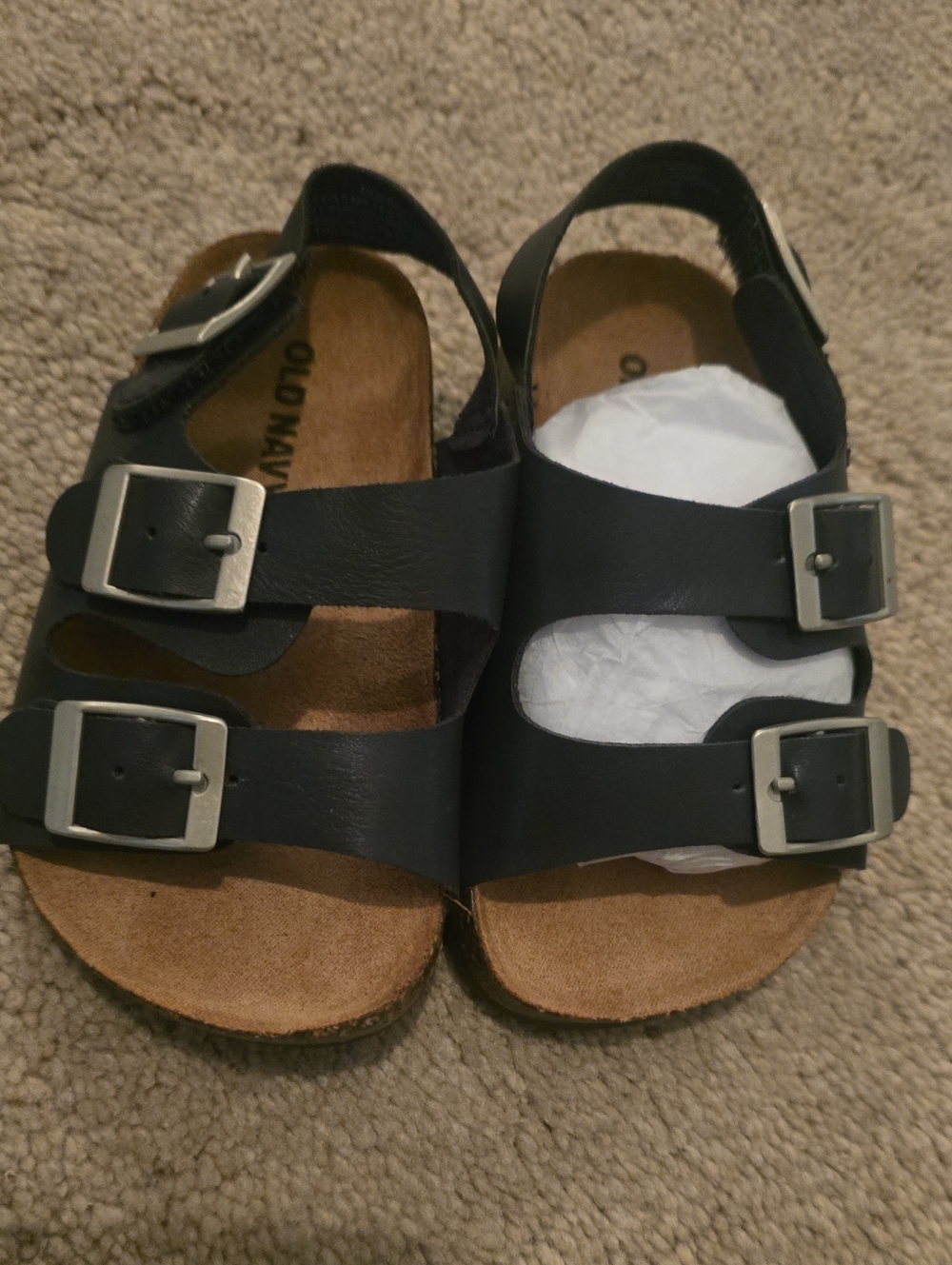 Old Navy Blue/Silver Double-Buckle Kids Sandals